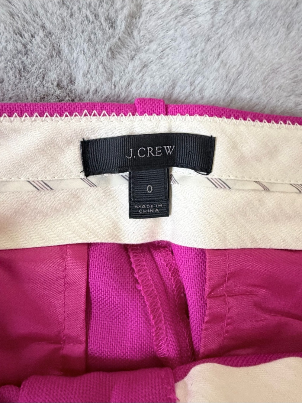 J. Crew Rhodes Suit Set Hot Pink Gold Crest Button Blazer 2P & Trouser Pants 0 - Picture 11 of 16